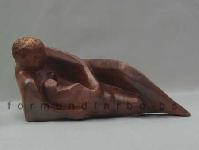 Geborgenheit, Terrakotta, 10x30x18 cm