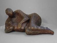 Mutter mit Kind,Terrakotta, 15x30x15 cm