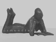 Entspanntes Lesen, Terrakotta, 15 x 25 x 15 cm